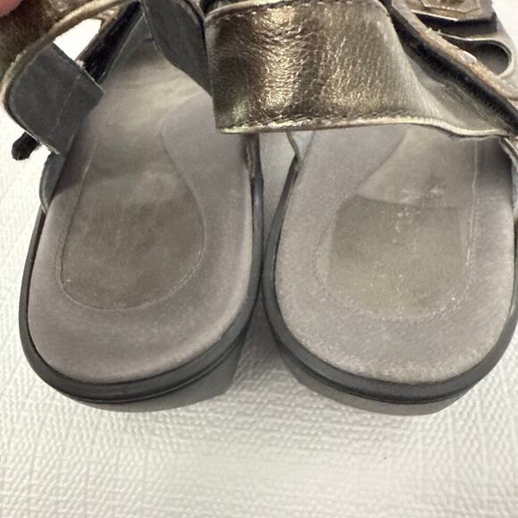 Naot Sandals Womens Size 11 Leather Wedge Pewter Rhinestone - Picture 5 of 8